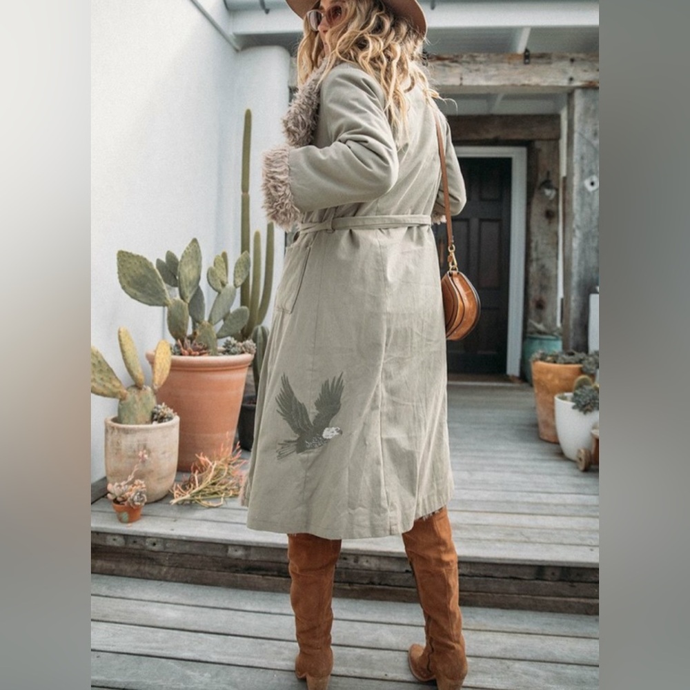 Spell khaki penny lane coat! Perfect for festivals! Perfect for burning man! - Picture 2 of 8